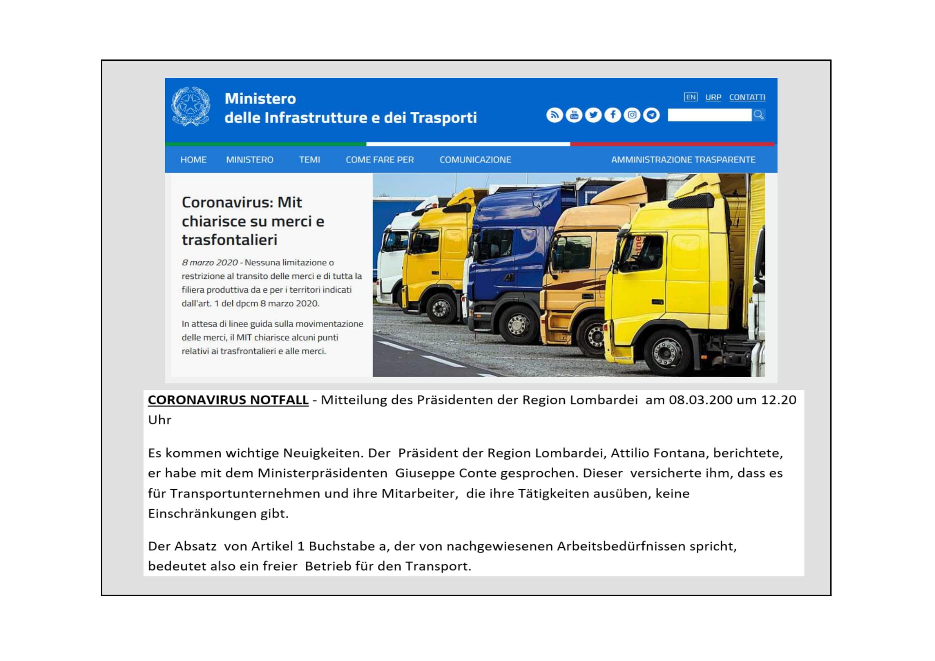 Info Corona 10.03.2020
